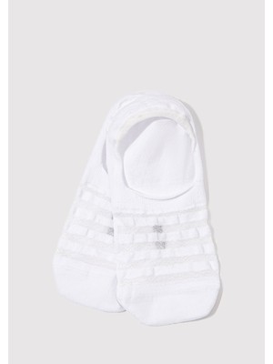 Mavi Beyaz Babet Çorabı 1913153-20844