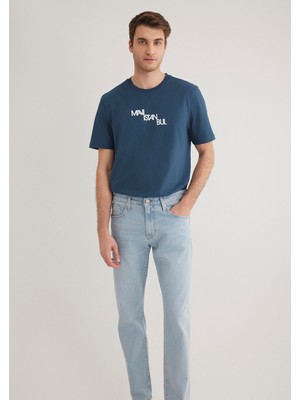 Mavi Mavi İstanbul Baskılı Lacivert Tişört 0612274-80705