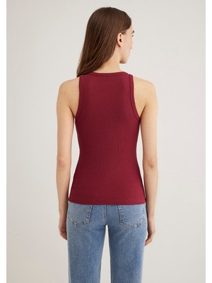 Mavi Halter Yaka Bordo Basic Atlet 1612462-70430