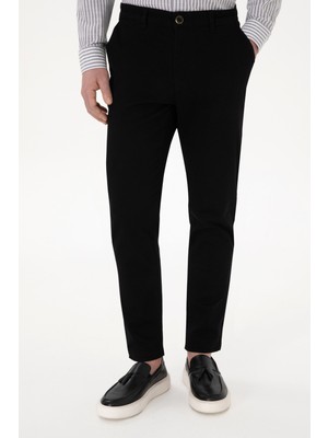 U.S. Polo Assn. Erkek Siyah Slim Fit Kanvas Pantolon 50309142-VR046