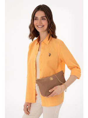 U.S. Polo Assn. Kadın Koyu Bej Çıkarılabilir Askılı Kanvas El Çantası 50293661-VR088