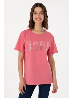 U.S. Polo Assn. Kadın Pembe Basic Tişört 50300850-VR167