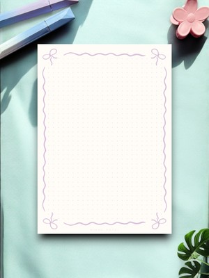 Mirya Notes A5 Kurdele Desenli Notepad - Not Defteri - Bloknot (Noktalı)