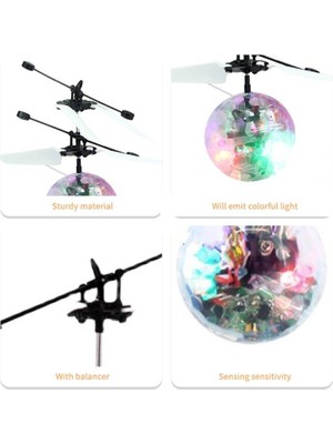 Renkli Mini Shinning LED Drone Işık Kristal Top Indüksiyon Quadcopter Uçak Drone Uçan Top Helikopter Çocuk Oyuncakları