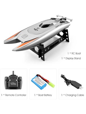 Zigver 25 Km/saat Rc Tekne 2.4g Su Geçirmez Uzaktan Kumanda Gemi Radyo Yarış Teknesi Yüksek Hızlı Sürat Teknesi 2ch Çift Motorlu Çocuk Oyuncakları Gri