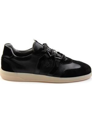 Bambi Siyah Leather Erkek Sneaker E01075623902
