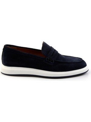 Bambi Lacivert Leather Erkek Casual Ayakkabı E01587238302