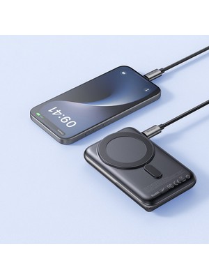 Mcdodo MC-1511 20W 10000 Mah Katlanabilir  Magsafe Powerbank Siyah