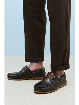 Ziya Ziya, Erkek  Deri Ayakkabı 1511007ZD1001 Haki