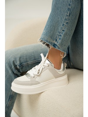 Patos Silver Kalın Tabanlı Kadın Spor Ayakkabı