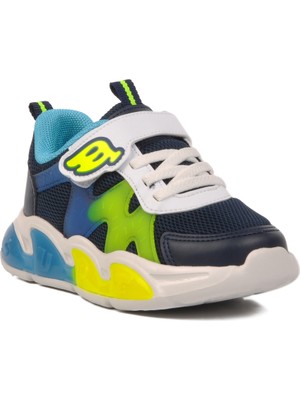 Lacivert-Turkuaz Tekstil Çocuk Spor Ayakkabı 1884 P