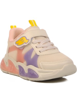 Krem-Pudra Tekstil Çocuk Spor Ayakkabı 1884 P