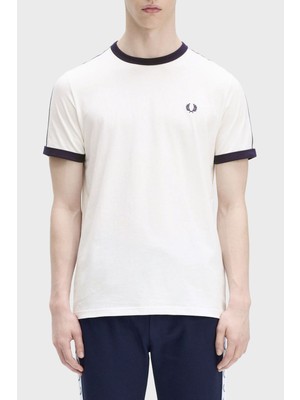 Fred Perry  Pamuk Logo Baskılı Regular Fit Bisiklet Yaka T Shirt Erkek T Shirt M4620 129