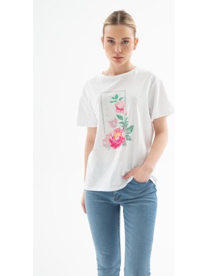 Fashion Friends 25Y0122K1 Kadın Baskılı T-Shirt