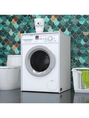 Kenzlife Çamaşır&kurutma Makinesi Dolabı Büyük Boy Afanasimdf Byz 100*80*70 % 100 Mdf Full Mdf Banyo Kapaksız Arkalıksız