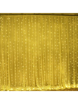 Timestart 3*2 Perde Led Sarı Işık