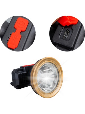  -81003 2 Watt Mıcro-Usb Şarjlı 1200MAH 3 Modlu Kafa Lambası Feneri