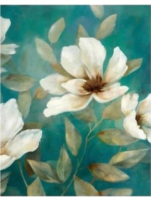 Kanvas Huzur ve Çiçek Sayılarla Boyama Seti Rulo