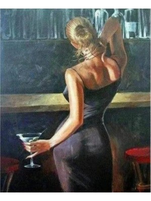 Kanvas Gece Düşü Sayılarla Boyama Seti Rulo