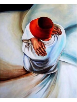 Kanvas Mevlana ve Şems Sayılarla Boyama Seti Rulo