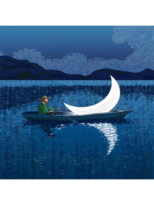 Kanvas Van Gogh ve Ay Işığı Sayılarla Boyama Seti Rulo