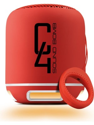 C4 Taşınabilir Sese Duyarlı LED Işıklı Bluetooth Hoparlör Ses Bombası