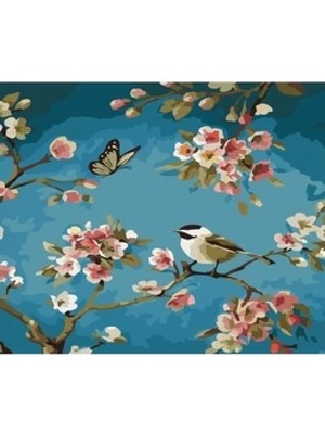 Kanvas Daldaki Kuşlar 1 Sayılarla Boyama Seti Rulo