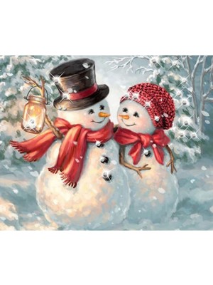 Kanvas Kardan Adamın Aşkı Sayılarla Boyama Seti Rulo