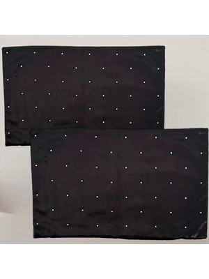 Kendinden Taşlı 50X30 Kadife Kırlent Kılıf