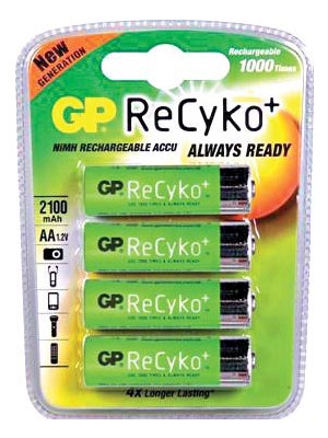 Gp Recyko Pro Aa 2000 Mah 4lü Şarjlı Pil GP210AAHCB-2EB4 (GPRHC212B309)
