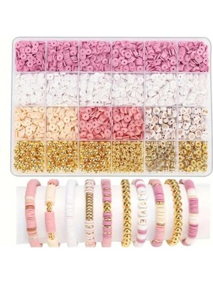 Yiğit Aksesuar Fimo Boncuk Harf Boncuk ve Ara Aparat Takı Yapım Seti Hobi Malzemeleri 4