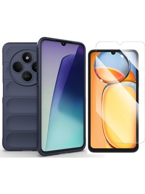 Vendas Xiaomi Redmi 14C 4G Kılıf Esnek TPU Oyuklu Arka Yüzey Tasarımlı Zore Etnik Silikon Kapak + Nano Ekran Koruyucu