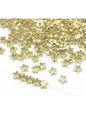 Yiğit Aksesuar 100 Adet Gold Yıldız Boncuk Ara Aparat