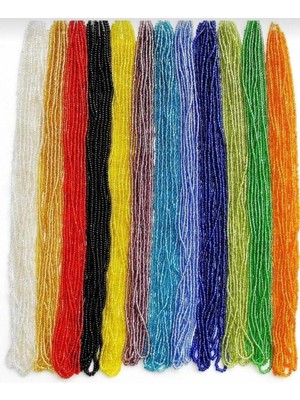 Yiğit Aksesuar 12 Adet Cam Kum Boncuk Hapishane Boncuğu (2 mm)