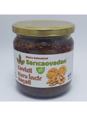 Sarıcaovadan Cevizli Kuru İncir Reçeli 460 gr %100 Pancar Şekeri