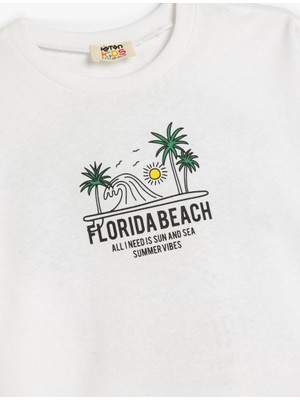 Koton Kids  Beyaz Erkek Çocuk T-Shirt 5SKB10114TK