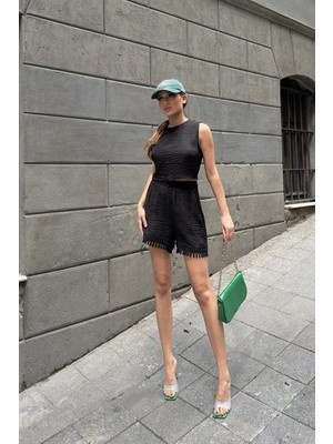 Amara Boutique Marla Şortlu Keten Takım 9441-08