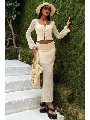 Amara Boutique Lobelia Kroşe Bağlamalı Takım 9655-01