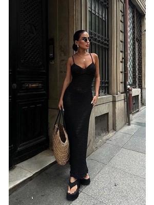 Amara Boutique Artesmis Askılı Ajurlu Elbise 2773