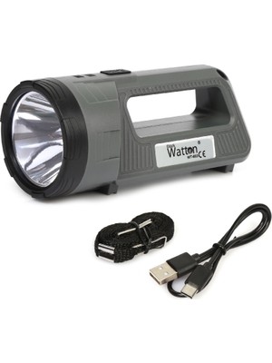 Güçlü Şarjlı Fener Masa Lambası Watton WT-603