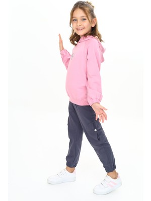 Toontoy Kız Çocuk Kapüşonlu Eşofman Takım