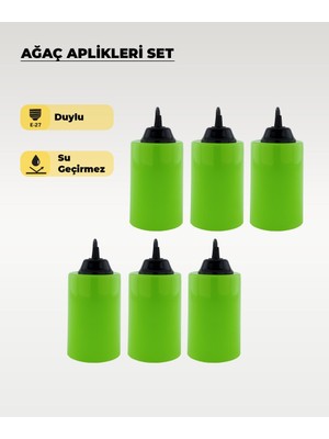 Yeşil Silindir Ağaç Feneri