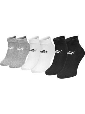 Puma Elements 3'lü Çorap Seti Siyah Beyaz Gri Renkler 3 Adet Unisex Kullanım İçin