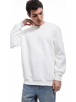 Koton Pamuklu Uzun Kollu Bisiklet Yaka Erkek Basic Sweatshirt