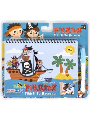 Magic Water Sihirli Boyama Kitabı Özel Sulu Kalem ile Water Painting Pirates Korsanlar
