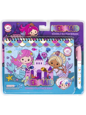 Magic Water Sihirli Boyama Kitabı Özel Sulu Kalem ile Water Painting Mermaid Deniz Kızları