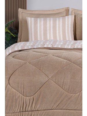 Comfort Set Yeni Nesil Wellsoft Yorganlı 2 Parça Tek Kişilik Soft Line Bej