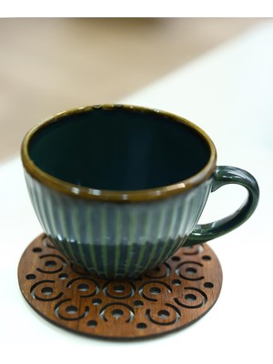 Erdizden 6’ Lı Kutulu Ahşap Bardak Altlığı