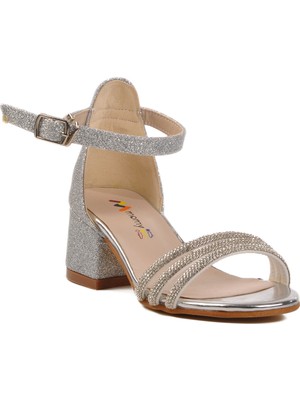 Gümüş Çocuk Abiye Ayakkabı 253 Ry 6504 P