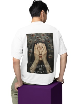 Terzili Giyin Korku Sanatı Baskılı Oversize  Tişört